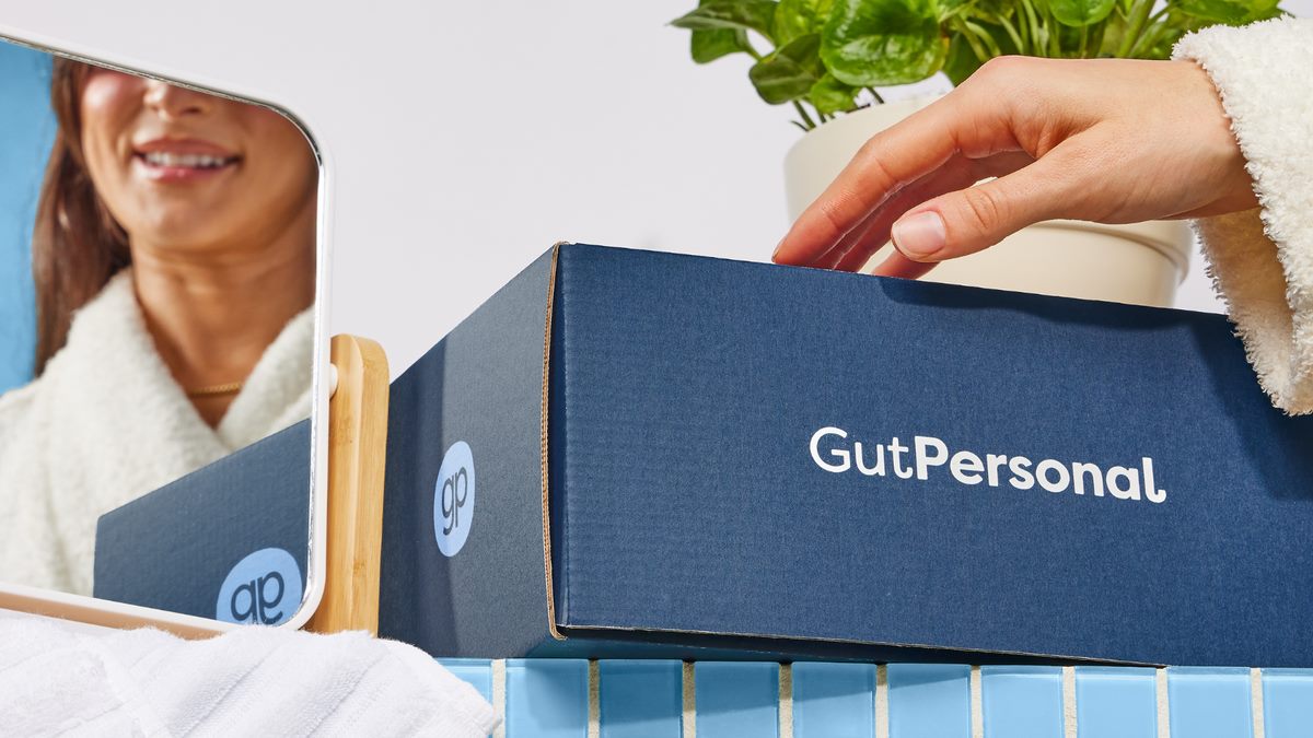 The GutPersonal test kit box at home